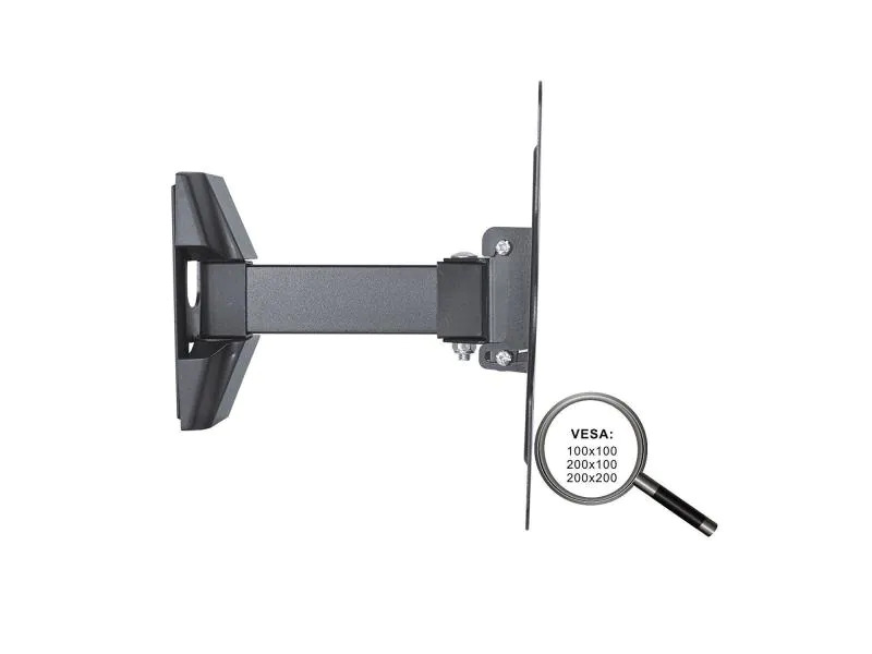 PureMounts Wandhalterung PM-FM10-200 Schwarz
