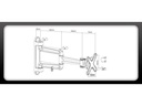 PureMounts Wandhalterung PM-STYLE-23C Schwarz/Silber
