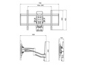 PureMounts Wandhalterung Platinum 65 Schwarz/Silber