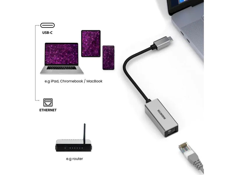Marmitek Adapter Connect USB-C &gt; Ethernet