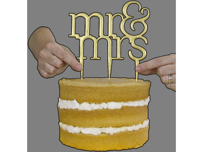 PME Kuchen-Topper Mr. &amp; Mrs. Modern 1 Stück, Weiss