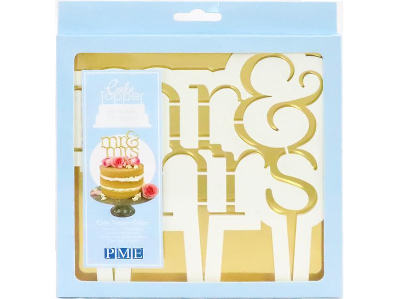PME Kuchen-Topper Mr. &amp; Mrs. Modern 1 Stück, Weiss