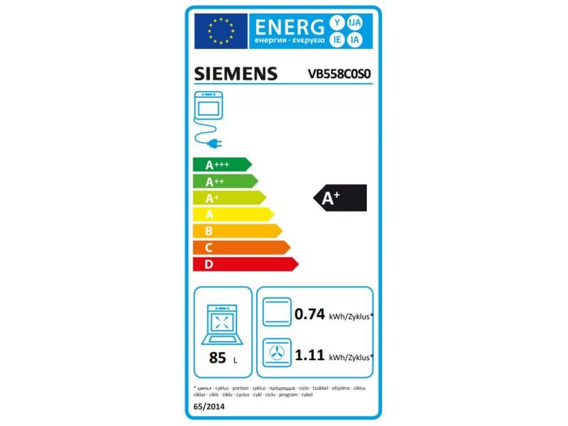 Siemens Einbaubackofen VB558C0S0 A+
