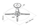 NewStar Deckenhalterung BEAMER-C50 Silber