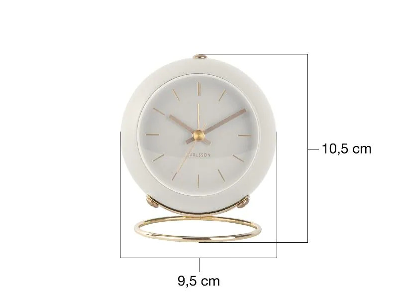 KARLSSON Klassischer Wecker Globe Weiss