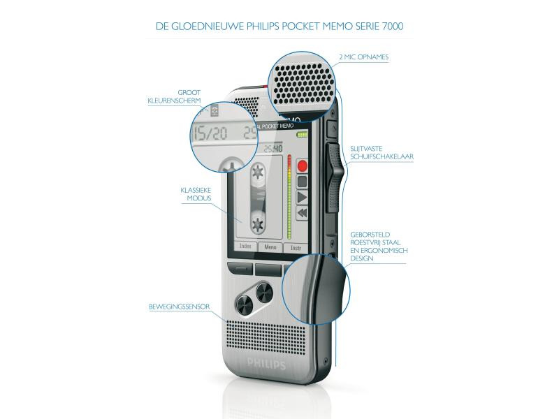 Philips Diktiergerät Digital Pocket Memo DPM7200