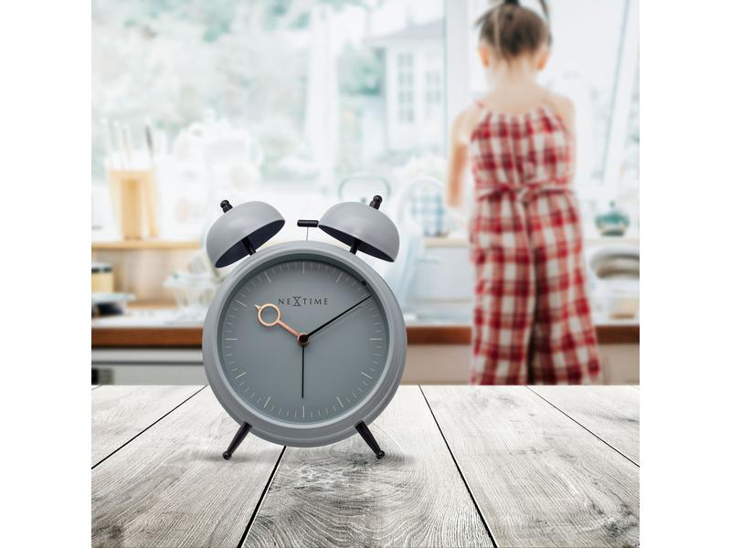 NeXtime Klassischer Wecker Golden Hour Blaugrau