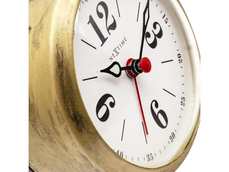 NeXtime Klassischer Wecker Harvey Weiss/Gold
