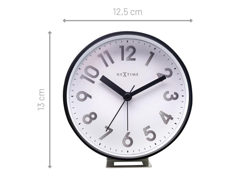 NeXtime Klassischer Wecker Reflect Weiss/Schwarz