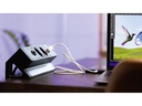 STEFFEN Tischsteckdosenleiste ALU DESK 2x T13, USB-A+C, Schwarz
