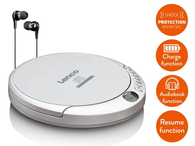 Lenco MP3 Player CD-201 Silber