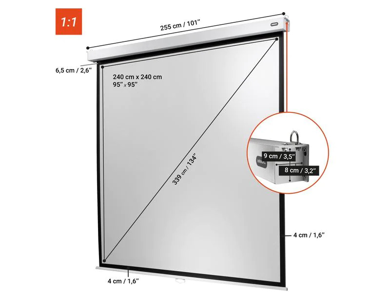 Celexon Rollo-Leinwand Professional Plus 200x150 cm 4:3