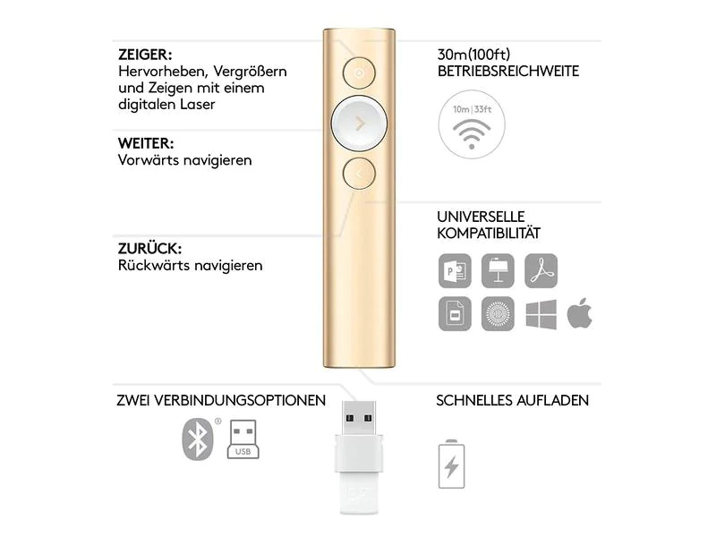 Logitech Presenter Spotlight Gold