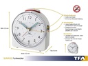 TFA Dostmann Funk-Wecker Sunrise Weiss