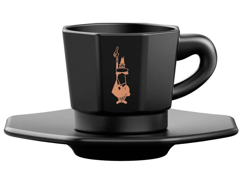 Bialetti Espressotasse 80 ml, 4 Stück, Schwarz
