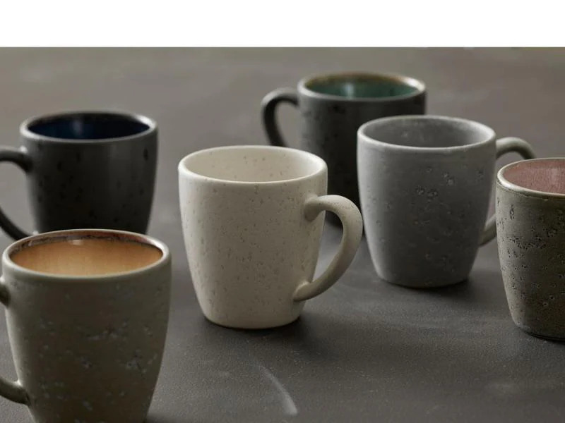 Bitz Kaffeetasse 0.19 l, 6 Stück, Blau/Schwarz