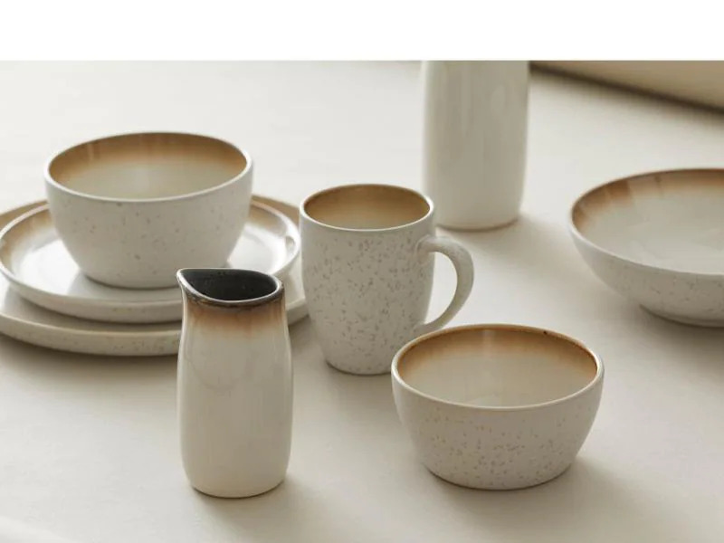 Bitz Kaffeetasse 0.3 l, 4 Stück, Braun/Crème