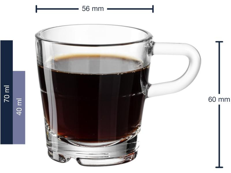 Leonardo Espressotasse Senso 0.07 l, 6 Stück, Transparent