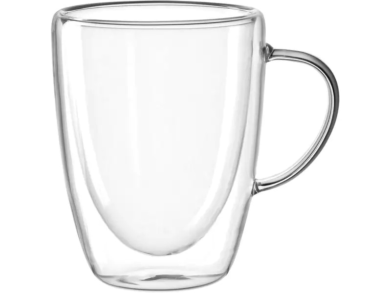 Leonardo Kaffeetasse Duo 300 ml, 4 Stück, Transparent