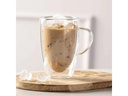 Leonardo Kaffeetasse Duo 400 ml, 4 Stück, Transparent