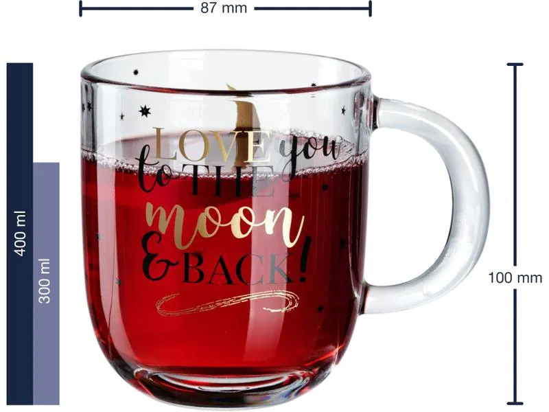 Leonardo Kaffeetasse Emozione 0.4 l, 1 Stück, Transparent