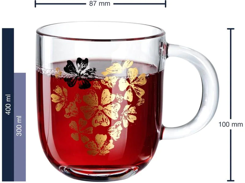 Leonardo Kaffeetasse Emozione 0.4 l, 1 Stück, Transparent