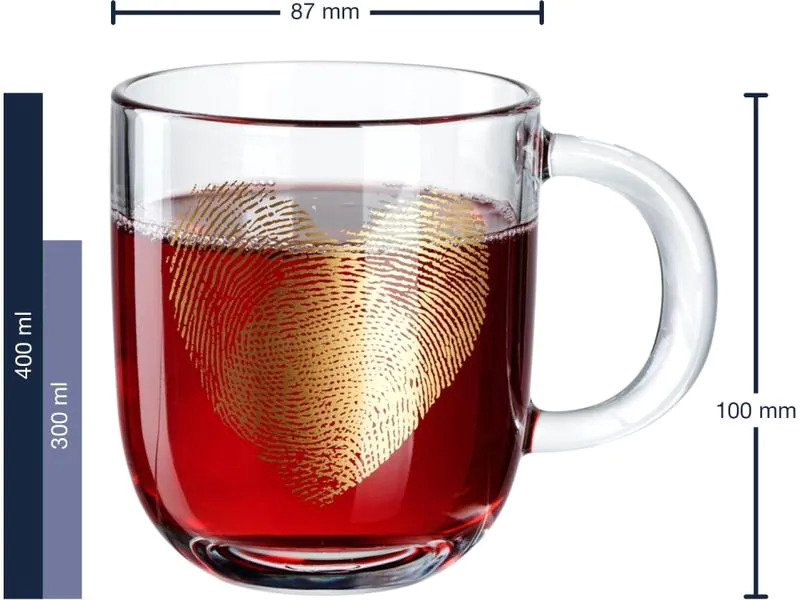 Leonardo Kaffeetasse Emozione 0.4 l, 1 Stück, Transparent