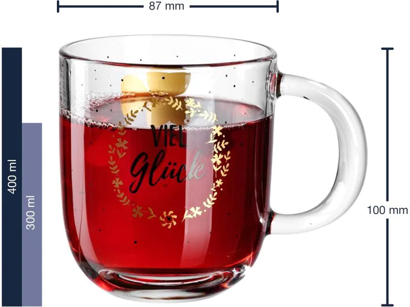 Leonardo Kaffeetasse Emozione 0.4 l, 1 Stück, Transparent