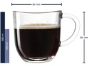 Leonardo Kaffeetasse Napoli 280 ml , 6 Stück, Transparent
