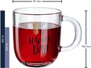 Leonardo Kaffeetasse Napoli Oh Happy 400 ml , 1 Stück, Transparent