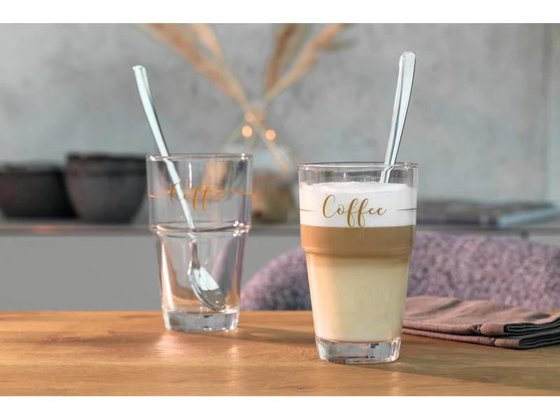 Leonardo Latte Macchiato-Glas Napoli Solo Coffee 410 ml, Transparent
