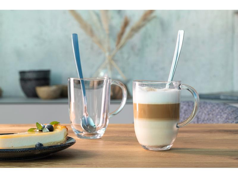 Leonardo Latte Macchiato-Glas Napoli inkl. Löffel 380 ml, Transparent