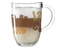 Leonardo Latte Macchiato-Glas Napoli mit Text 380 ml,  Transparent