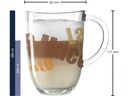 Leonardo Latte Macchiato-Glas Napoli mit Text 380 ml,  Transparent