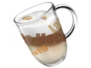 Leonardo Latte Macchiato-Glas Napoli mit Text 380 ml,  Transparent
