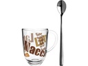 Leonardo Latte Macchiato-Glas Napoli mit Text und Löffel 380 ml