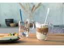 Leonardo Latte Macchiato-Glas Napoli mit Text und Löffel 380 ml