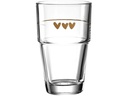Leonardo Latte Macchiato-Glas Solo Herz 410 ml, 6 Stück, Transparent