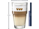 Leonardo Latte Macchiato-Glas Solo Herz 410 ml, 6 Stück, Transparent