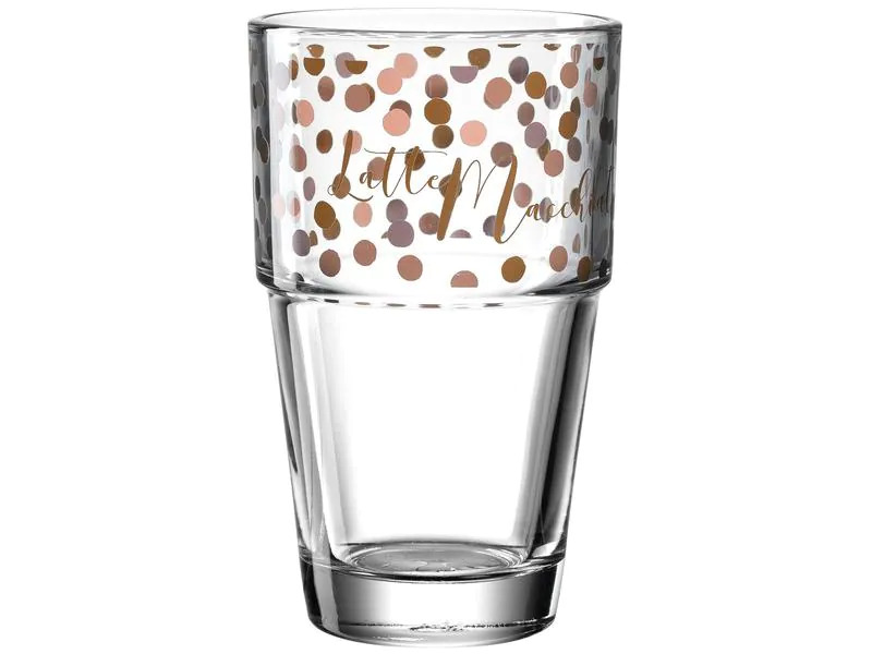 Leonardo Latte Macchiato-Glas Solo mit Punkten 410 ml, 6 Stück