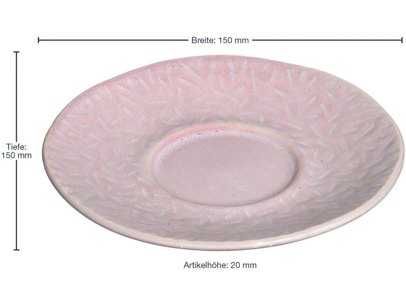 Leonardo Unterteller Matera Ø 15 cm 4 Stück, Rosa