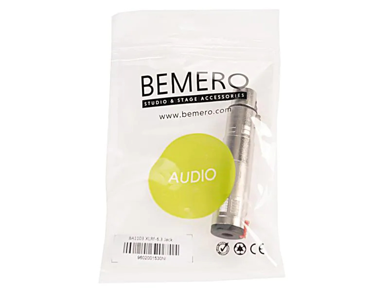 Bemero Audio-Adapter BA1103 XLR 3 Pole female - Klinke 6,3mm female