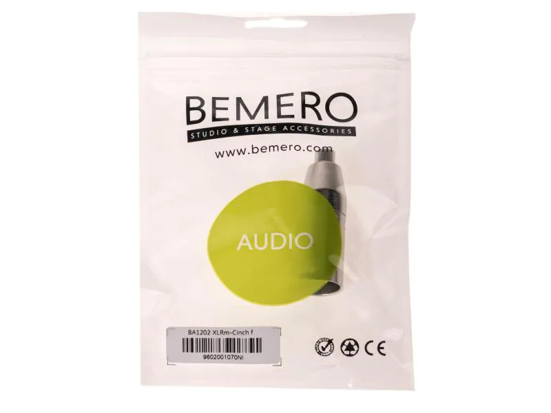 Bemero Audio-Adapter BA1202 XLR 3 Pole male - Cinch