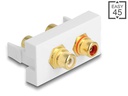 Delock Audio-Adapter 22.5x45mm Cinch - Cinch