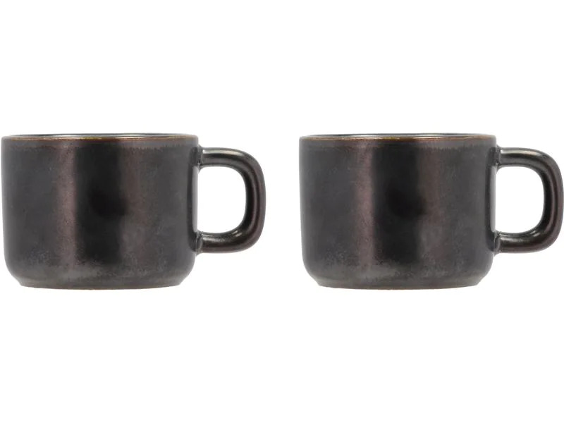 Villa Collection Espressotasse Fjord 100 ml, 2 Stück, Schwarz