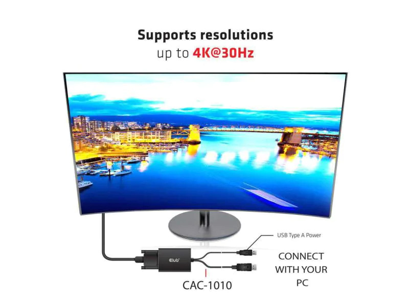 Club 3D Adapter DisplayPort - DVI-I Aktiv