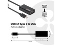Club 3D Adapter USB 3.1 Type-C - VGA, Aktiv
