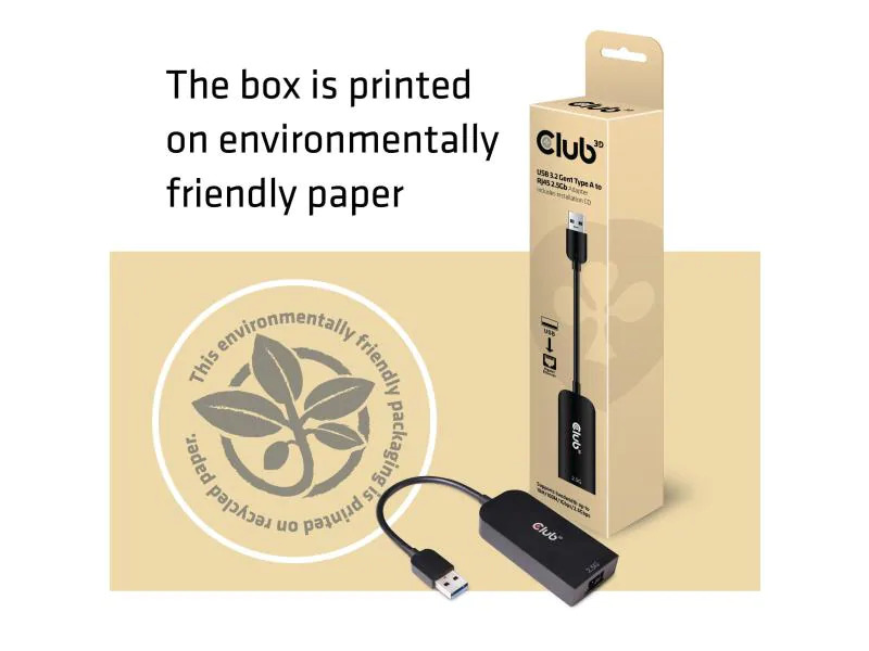 Club 3D Adapter USB 3.2 Gen1 Type A auf RJ45 2.5Gbps