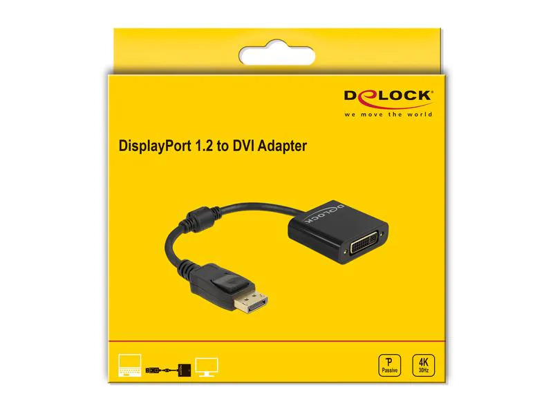 Delock Adapter 4K Passiv DisplayPort - DVI-D