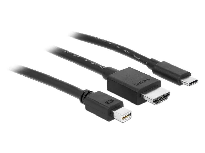 Delock Adapter 85830 USB-C, HDMI oder Mini-DP zu HDMI 1.8m